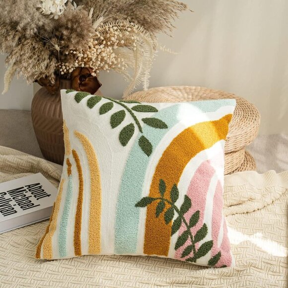 Other - Stylish Bohu Colorful Throw Pillow Covers 18x18,Soft Mid Century Floral Minimali